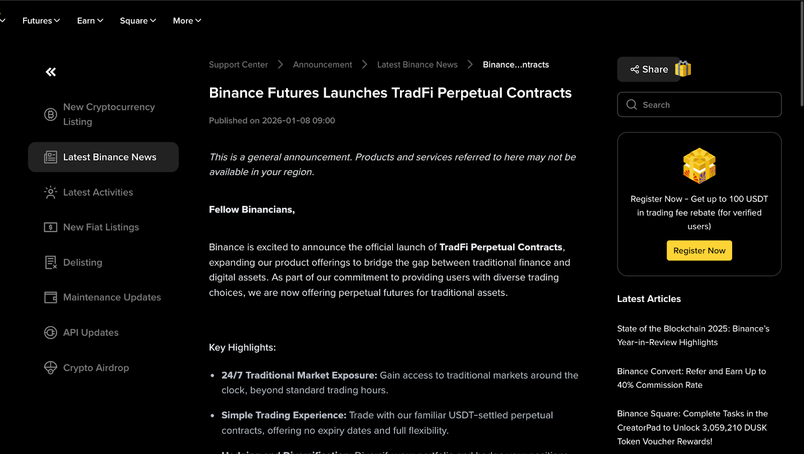 Binance launches gold and silver futures
