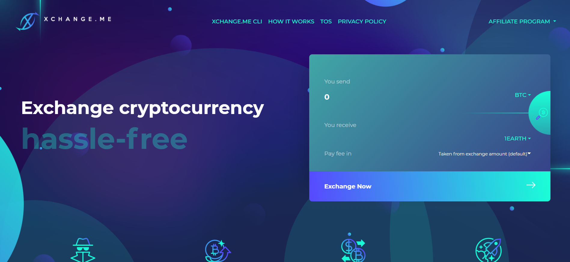 Xchange.me best non KYC crypto platform with Tor support and 1500 trading pairs since 2017.